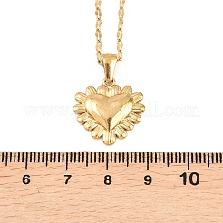 Ожерелья с подвеской в форме сердца из нержавеющей стали 304 для женщин&nbsp;NJEW-G191-01G