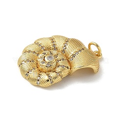 Латунные микропаве прозрачные подвески с фианитом&nbsp;LS-KK-U046-02G-01