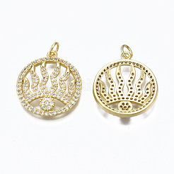 Pendentifs en laiton zircon cubique transparent&nbsp;ZIRC-N039-126-NF