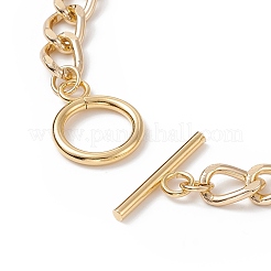 Braccialetto con ciondolo a forma di fiore a lume con catene barbazzale in alluminio da donna&nbsp;BJEW-TA00176-02