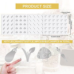 80 лист 4 шаблона ПВХ водонепроницаемые самоклеящиеся наклейки наборы&nbsp;STIC-OC0001-10E