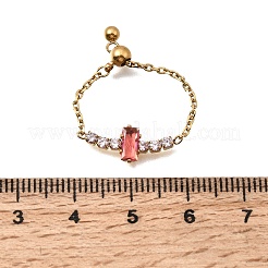 Corde regolabili in acciaio inossidabile 304 con pavé di zirconi cubici&nbsp;RJEW-P189-02B-G