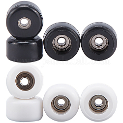 Fingerinspire ruote da skateboard in plastica, con cuscinetto in acciaio, colore misto, 7.5x4.5mm, Foro: 1.4 mm, 8pcs/scatola