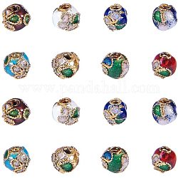 PandaHall Elite 120 pcs Handmade Round Cloisonne Beads For Jewelry Making Item DIY Jewelry Making Craft, 6MM