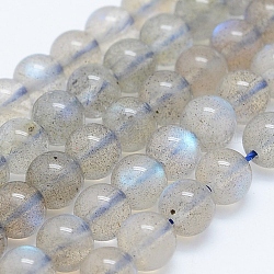 Chapelets de perles en labradorite naturelle , ronde, 4mm, Trou: 1mm, Environ 98 pcs/chapelet, 15.7 pouce (40 cm)