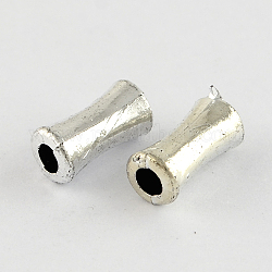 Abalorios de acrílico antiguos, chapado en plata antigua, 11x5.5mm, agujero: 3 mm, aproximamente 3560 unidades / 500 g