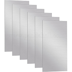 Plaques d'aluminium, rectangle, couleur d'argent, 30.5x15.1x0.06 cm