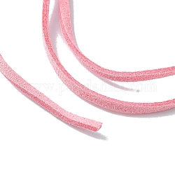 Faux Wildleder Band Kunstleder Kordel, neon rosa , 2.7 mm, ca. 1 m / Strang