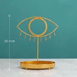 Iron Jewelry Stand Holder, Storage Stand for Ring Earring Necklace Bracelet, for Home Desktop Decoration, Eye, 18x26.5cm