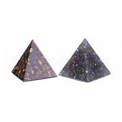Orgonite Pyramid, Resin Pointed Home Display Decorations, with Gemstone Inside, 47~50x47~50x47~50mm