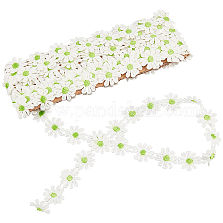 Gorgecraft Polyesterband, für Vorhangspitzenbesätze, Gänseblümchen, lime green, 1 Zoll (25 mm), ca. 5 Meter / Karte (4.57 m / Karte)