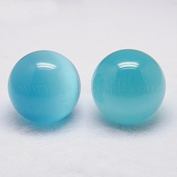 Cat Eye Display Decoration, Sphere Ball Beads for Home Decoration, Sky Blue, 50mm