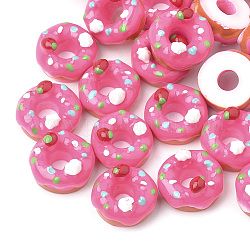 Harz Cabochons, Donut, tief rosa, 14x8.5 mm