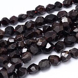 Pépites de grenat naturels brins de perles, facette, 13~20x12~18mm, Trou: 1mm, Environ 24 pcs/chapelet, 15 pouce