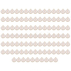 Charms aus vergoldeter Emaille-Legierung, emaillierte Pailletten, Flachrund, weiß, letter.x, 14x12x2 mm, Bohrung: 1.5 mm, 100 Stück / Karton