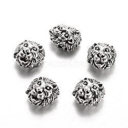 Perline in lega stile tibetano, ferro, argento antico, 13x12x8mm, Foro: 1.5 mm