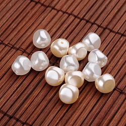 Pepite perle sintetiche imitazione di perle, colore misto, 7.5x7x7.5mm, Foro: 0.5 mm, circa 2100pcs/500g