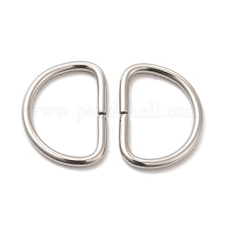 304 Stainless Steel D Rings, Buckle Clasps, for Webbing, Strapping Bags, Garment Accessories, Stainless Steel Color, 28.5x37.5x3.5mm, Inner Diameter: 22x31mm