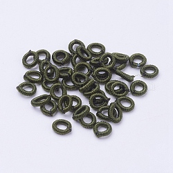 Perles de corde en nylon, anneau, vieille dentelle, 6~6.5x1.5mm, trou: 3.5 mm, environ 93~98 PCs / sachet 