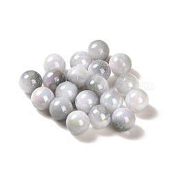Perline acrilico opaco, gradiente colorato, tondo, grigio scuro, 6mm, Foro: 1.8 mm, circa 5000pcs/500g