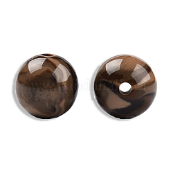 Harz perlen, Nachahmung Edelstein, Runde, Kamel, 16 mm, Bohrung: 3 mm