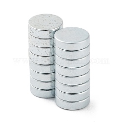 Flat Round Refrigerator Magnets, Office Magnets, Whiteboard Magnets, Durable Mini Magnets, Platinum, 7x2mm