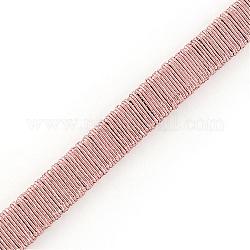 Плоская металлическая нить, с железной проволокой внутри, розово-коричневый, 8~9 мм, о 25 ярдов / пачка
