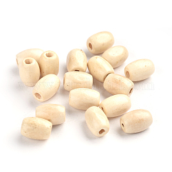 Perles de bois naturel sans plomb, ovale, bien pour faire des cadeaux pour la fête des enfants, teinte, blé, taille:  Largeur environ 8mm, Longueur 12mm, Trou: 3mm