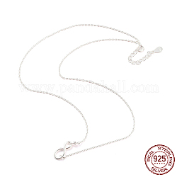 925 серебряное ожерелье с подвеской в виде бесконечности для женщин, со штампом s925, серебряные, 15.75 дюйм (40 см)