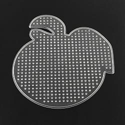 Plaques en plastique abc de pommes utilisées pour les perles à repasser 5x5mm diy, clair, 155x140x5mm