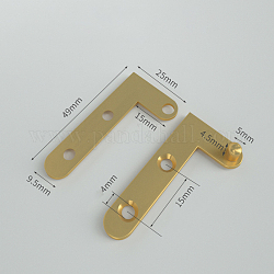 Bisagras de pivote de Bress Bisagras de cuchilla desplazadas, bisagras giratorias, para puerta de armario y accesorios de mesa, dorado, 49x25mm, agujero: 4 mm