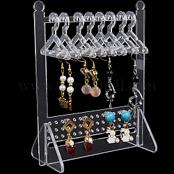 CRASPIRE 80 Holes Earring Display Holder Acrylic Jewelry Mini Hanging Hanger Clear Rack Ear Studs Clip on Holes Transparent Organizer Storage Stand Showcase for Selling Merchant Women Retail Marketing