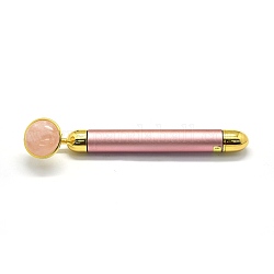 Электрические массажные палочки из натурального розового кварца, массажная палочка (без батареи), подходит для батареи, с цинкового сплава нахождения, массажные инструменты, с коробкой, 155x16 мм
