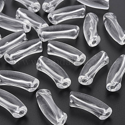 Transparente Acryl Perlen, gebogenes Rohr, Transparent, 36x13.5x11.5 mm, Bohrung: 4 mm, ca. 148 Stk. / 500 g