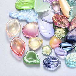 Glasanhänger / Perlen, Mischformen, Mischfarbe, 8~26x6~16x3~8 mm, Bohrung: 1 mm