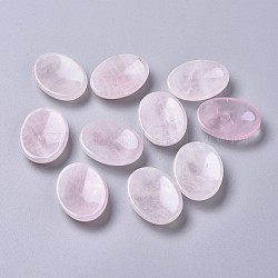 Massaggiatore al quarzo rosa naturale, pietra della preoccupazione per la terapia dell'ansia, ovale, 40x30x9mm