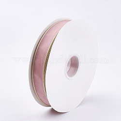 Полиэстер органза лента, розовые, 1 дюйм (25~26 мм), около 100 ярдов / рулон (91.44 м / рулон)