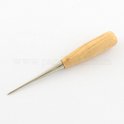 Edelstahl Perle Ahlen, mit Holzgriff, rauchig, 120x16 mm, Stift: 0.55~9.2 mm