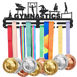 SUPERDANT Male Gymnastics Medal Hanger Display Gymnast Sports Medals Display Rack for 40+ Medals Wall Mount Ribbon Display Holder Rack Hanger Decor Iron Hooks Gifts for Athletes Players
