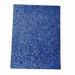 Tissu en cuir PU à paillettes, pour bowknots boucles d'oreilles chaussures sacs à main sacs à main bricolage fabrication de tissu couture, bleu minuit, 20x15x0.06 cm