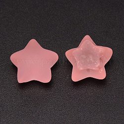 Cabochons della resina glassati, stella, roso, 18x19x12mm
