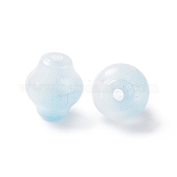 Perle di vetro opaco, lanterna, cielo azzurro, 9x8mm, Foro: 1.5 mm