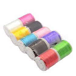 Nylon Thread for Jewelry Making, Mixed Color, 2mm, 10rolls/batch, about 4m/roll