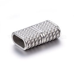 304 Magnetverschluss aus Edelstahl mit Klebeenden, Rechteck, Edelstahl Farbe, 20x13x7 mm, Bohrung: 4.5x10 mm
