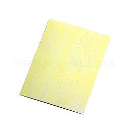 Calcomanías de pegatinas láser para uñas, autoadhesivo, para decoraciones con puntas de uñas, amarillo, 8.3x6.2 cm
