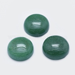 Cabochon avventurina verde naturale, mezzo tondo, 19.5~20x6~7mm