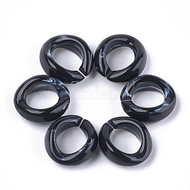 240 Pièces Anneaux De Liaison Acrylique - 3 Styles (rectangulaire, Ovale, Givré) - Pour Fabrication De Chaînes De Sacs, Bijoux DIY