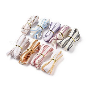 Плоские хлопковые повязки на голову, с вязаной полосой и катушкой, для оформления книжных переплетов, разноцветные, 1/2 дюйм (13 мм), около 5.47 ярда (5 м) / шт.