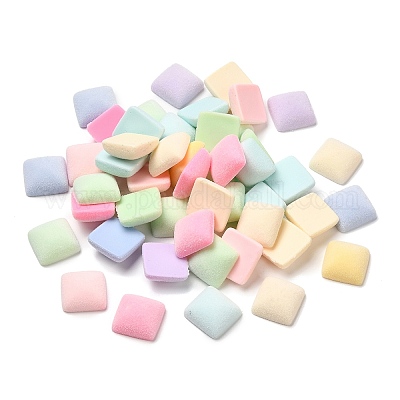 Cabochons en acrylique flocky&nbsp;OACR-C018-08-1