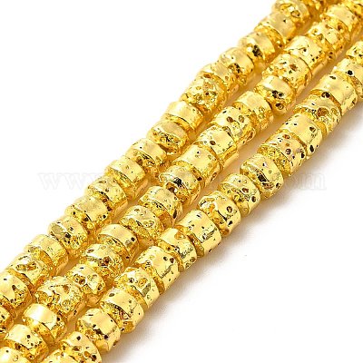 Wholesale Electroplated Natural Lava Rock Beads Strands